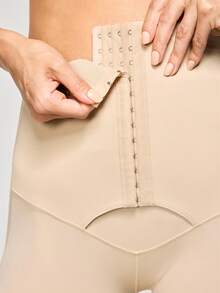SHAPORA Shorts Modeladores de Cintura Alta Sólidos Versáteis para Uso Diário Casual para Mulheres - Damasco - Visão 7