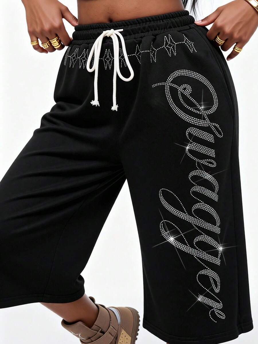 Vadaroq Women's Spring/Summer Street Style Country 90s Vintage Washed Distressed Comfortable-Feel Black Shorts Concert Party