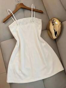 SHEIN 女士优雅花卉刺绣吊带裙，夏季 - 彩色 - 查看 4
