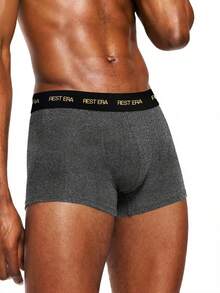 EasyFave Set de 7 piezas de bóxers tipo brief para hombres con estampado de letras - Multicolor - Ver 4