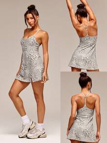 GLOWMODE FeatherFit™-Air Elevate A-Line Built-In Peekaboo Short Pocket Mini Slip Dress Low Impact Daily Summer Quick Dry Moisture Wicking - Multicolor - View 9