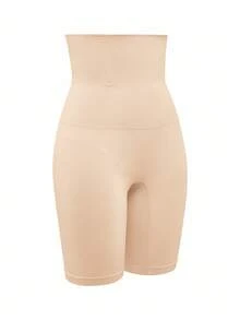 SHAPORA 1pc Apricot Comfortable Minimalist Shapewear Pants - Apricot - View 4