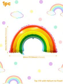 MINKOJA 1/2pcs Giant Rainbow Foil Balloon Colorful Balloon For Kids Birthday Party Decorations Photo Backdrop Party Decor, BabyShower, Party Supplies - View 10