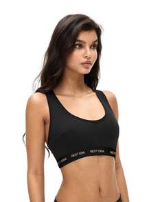 EasyFave 3pcs/Set Women's Fashionable Letter Printed Bras - Multicolor - View 5