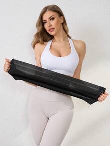 SHAPORA Moldeador de cintura con botones frontales de unicolor para mujer - Negro - Ver 3