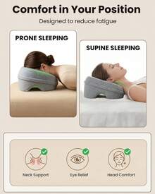 1 Bantal Wajah Cocok Untuk Meja Pijat, Tempat Tidur, Sandaran Kepala Pijat, Bantal Tidur Perut, Pemulihan Pasca Operasi Mata - MultiWarna - View 4