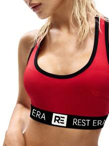 EasyFave 3pcs Women's Fashionable Letter Printed Bras Set - Multicolor - View 4