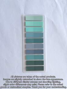 7 paquetes/paquete Notas adhesivas de índice multicolor degradado, 200 hojas por tarjeta, colores vibrantes, adecuadas para oficina, clasificación de documentos de estudio, marcado de cuadernos y anotación de páginas - Multicolor - Ver 13