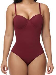 SHAPORA Body elegante y de moda con diseño de copa - Burdeos - Ver 6