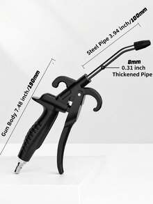 1個高流量吹氣槍 - 工業與家用氣流噴嘴，耐用PP材質，適用於氣動壓縮機除塵，黑色，吹氣槍，配件 - 彩色 - 查看 3
