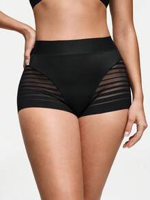 SHAPORA 1pc Women's High Waist Tummy Control Shapewear Pants, Suitable For Yoga, Fitness, And Everyday Wear - Black - View 3