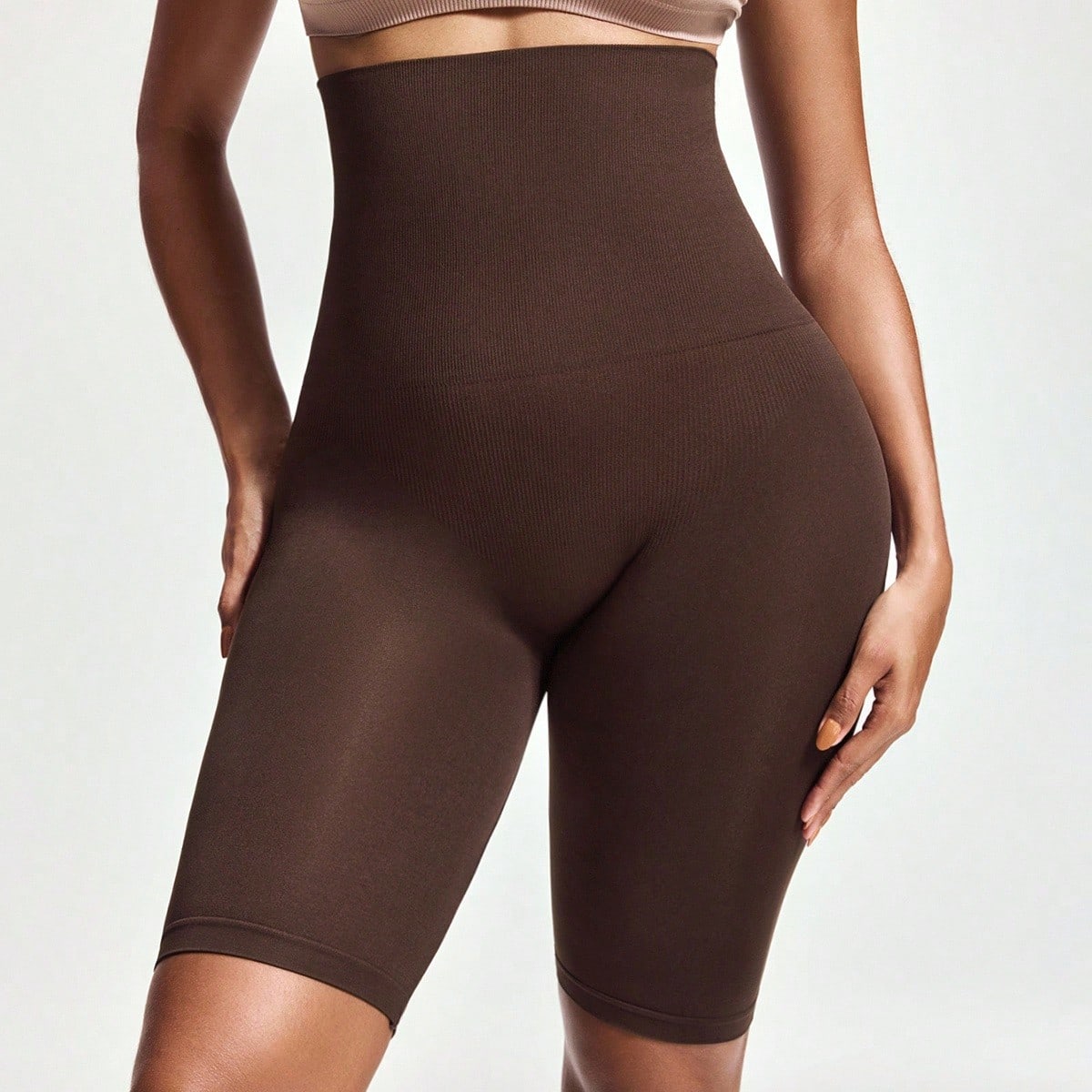 Pantalones cortos moldeadores sin costuras de cintura alta para mujer