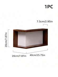 1/2/3PCS Rak Sudut Kayu Solid Besar Rak Display Multi Lapisan Rak Penyimpanan Dinding Tugas Berat untuk Ruang Tamu Dekorasi Rumah Gaya Rustic Coklat Penghemat Ruang Gaya Industri - MultiWarna - View 12
