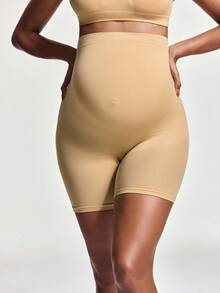 SHAPORA Calcinha modeladora feminina de cintura alta, alta elasticidade, respirável e confortável com acabamento em renda - Damasco - Ver 2