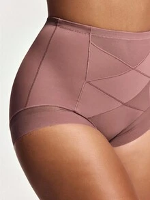 SHAPORA Women's Mesh Patchwork Casual Versatile Daily Wear Shapewear Bottom - Mocha Brown - View 4