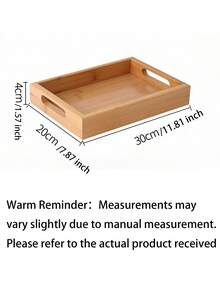 Rectangular Bamboo Tray, Hotel/Restaurant Bamboo Tea Tray, Bamboo Creative Fruit/Bread Wooden Tray With Handle, Suitable For Cafe/Coffee Shop Service - Bamboo Color - View 9