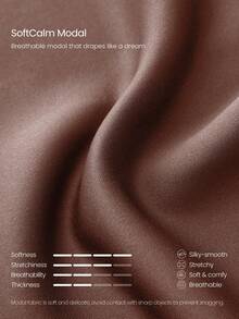 GLOWMODE Modal Silk Touch Oversized Long Sleeve Half-Zip Sweatshirt  Spring Summer - Warm Clay - View 5