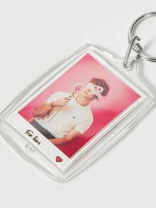 Custom 1PC Photo And Text Keychain, Personalized Acrylic Keychain, Custom Couple Keychain Photo Key Ring, Customized Logo Keychain For Birthday Gift - Multicolor - View 24