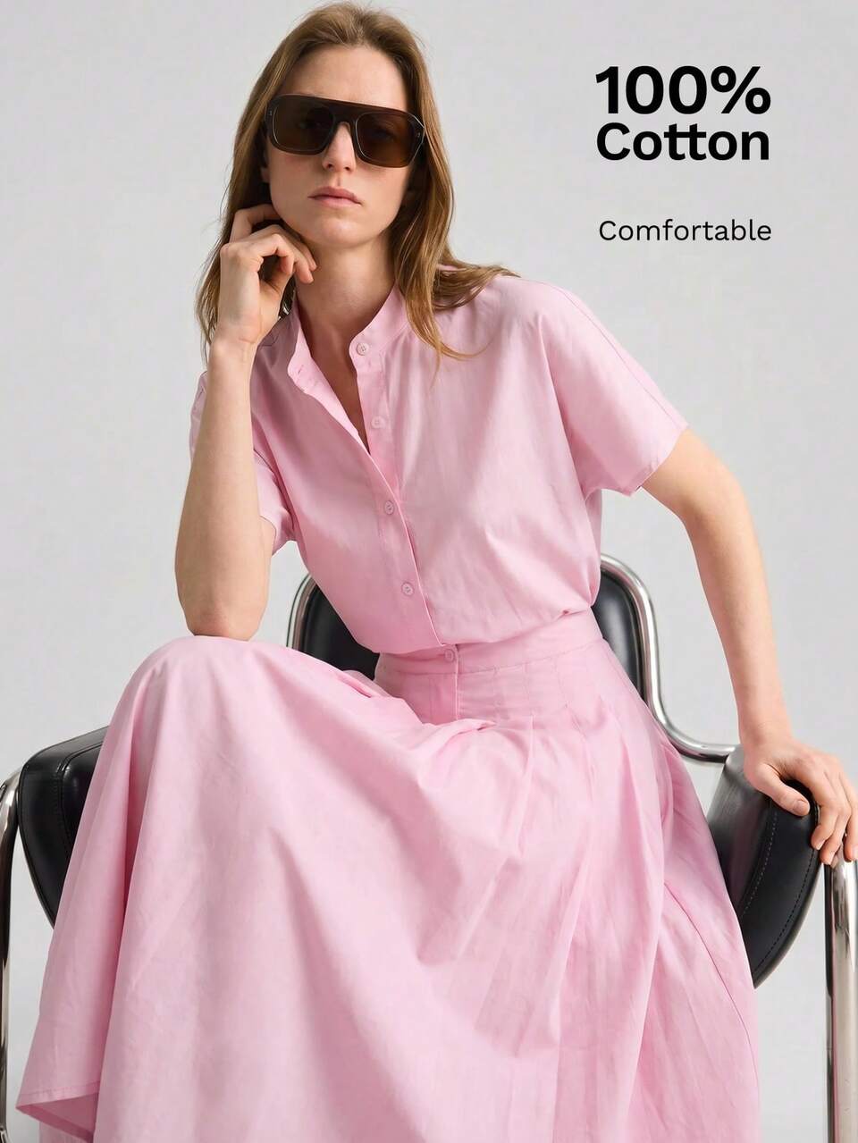 Soft Pink Women's V-Neckline Sleeveless With Side Pockets, Influencer Same Style Country Music Concert Western Elegant Style Women's Long Dress Brunch