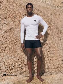 Palasendo Men's Simple Casual Surfing T-Shirt, Fashion & Everyday Wear,Hawaiian - White - View 5
