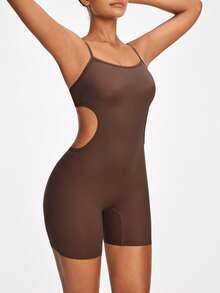 SHAPORA Rompers Faja De Color Sólido Para Mujer - Marrón - Ver 11