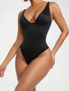 SHAPORA Body fajas unicolor con aro - Negro - Ver 4