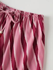 Opulessa Women's Vacation Waist Tie Striped Cover-Up Pants - Multicolor - View 4