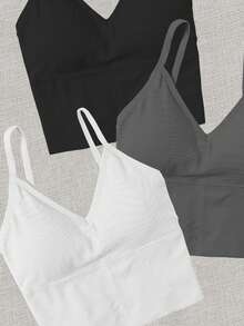 SHEIN Velisys Sujetador deportivo sin costuras (paquete de 3 colores) - Multicolor - Ver 6