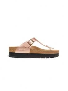 Birkenstock صنادل نسائية مسطحة من منصة جيزة فليكس بلون نحاسي معدني كهربائي 1031235 - Electric Metallic Copper - مشاهدة 1