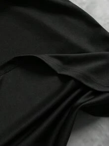 Sport MetroGents 男士純色落肩啞鈴印花運動T恤，健身房穿搭 - 彩色 - 查看 4
