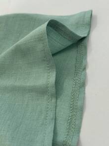 Louniche 女款花卉刺繡立領無袖上衣，刺繡上衣，女款夏季套裝，優雅上衣，職場通勤套裝 - 綠色 - 查看 5