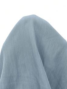 SHEIN Holidaya 女士休闲宽松短袖中长连衣裙，适合度假、海滩、野餐、露营、户外活动和日常通勤等场合。蓝色女士连衣裙，蓝色连衣裙，夏季连衣裙，蓝色夏季连衣裙，女士度假连衣裙，短袖夏季连衣裙，夏季休闲连衣裙，带口袋的夏季连衣裙，意大利夏季连衣裙，女士短袖连衣裙，带口袋的夏季连衣裙，女士休闲连衣裙，女士夏季连衣裙，女士度假连衣裙，女士夏季套装，Zanzea 女士连衣裙，女士休闲连衣裙，夏季度假装，女士度假连衣裙 - 藍色 - 查看 6
