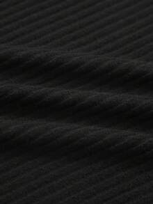 GlowEve CURVE 大尺碼女款素色休閒百搭日常穿搭短袖連身衣 - 黑色 - 查看 6