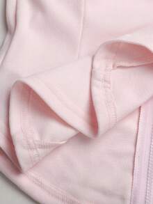 SHEIN Tween女孩休閒日常百搭舒適圓弧下擺夾克外套與長褲套裝 - 粉色 - 查看 4
