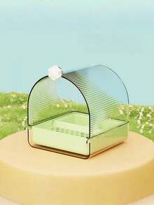 1Pc Bird Hanging Bath Box Outdoor Parrot Shower House Anti Splash Feeding Box Portable Bird Cage Accessories For Budgie Lovebird Cockatiel Small Pet Bird Daily Use - Bath - View 14