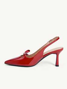 CUCCOO CHICEST Sepatu Hak Tinggi Elegan untuk Kencan Wanita di Musim Semi dan Gugur - Rose Red - View 6