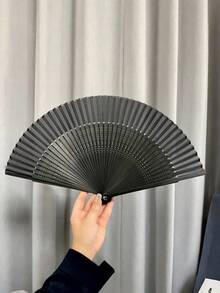 1把短邊綠杏白摺扇 舞蹈表演用竹扇 復古鏤空 夏季便攜式女用手扇 - A - 查看 9