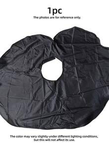 1PC One Size Non Stick Chemical Waterproof Lightweight Stain Resistant Easy Clean Closure Adjustable Neck Black Hair Cutting Cape For Salon Beauty Barber Beard Trimming Dyeing Perming Hair Removal Face Hair Removal Home Professional Use Hairdresser - black - View 9
