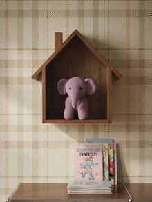 Joivida 1 PC Cute Wall Mounted Wooden Small House, Retro Nostalgic Home Wall Decoration, Wall Mounted Wooden Decoration, Simple Storage Rack, Suitable For Bedroom, Living Room, Kitchen, Etc - Multicolor - View 3