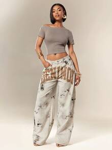 Denimoi Everyday Wear Off Shoulder Top Easy Wear One Shoulder Top Fashion Top Summer Elevated Basic - Grey - View 3