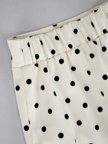 GlowEve CURVE Damenrock in großen Größen mit Spitzen-Patchwork und Polka Dots, elegant und lässig - Aprikosenfarben - Übersicht 7