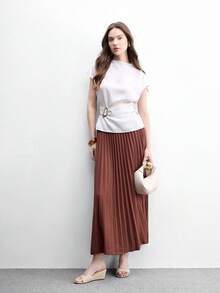 CUCCOO BIZCHIC 女款簡約休閒時尚度假純色坡跟涼鞋 - 杏色 - 查看 3