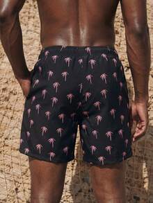 Palasendo Men's Casual Beach Shorts, Minimalist Fashion, Everyday Wear, Hawaiian, Holiday - Multicolor - View 2