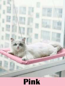 PETSIN 一体式猫吊床，悬挂式猫床，窗户宠物床，适用于猫、小型犬，阳光充足的窗台座椅，带安装支架和毯子，承重5公斤，宠物配件 - 寬度35-40/32    長度55/49 - 查看 23
