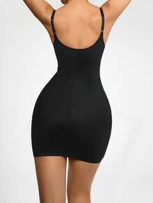 SHEIN de malla en contraste con aro Faja Vestido de tirantes - Negro - Ver 2