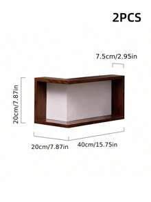 1/2/3PCS Rak Sudut Kayu Solid Besar Rak Display Multi Lapisan Rak Penyimpanan Dinding Tugas Berat untuk Ruang Tamu Dekorasi Rumah Gaya Rustic Coklat Penghemat Ruang Gaya Industri - MultiWarna - View 10