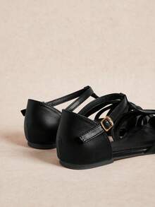 Rosivie Women's Casual Versatile Flat Sandals, Summer - Black - View 4