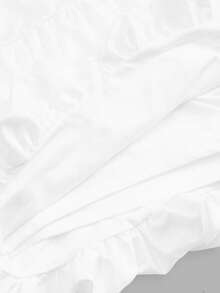 CovetEZ Women's Solid Color Ruffle Fluffy Short Skirt, Versatile Autumn Fashion Date Night Night Daily White Y2k Cute - White - View 8