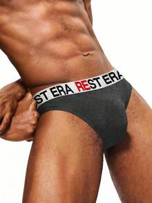 EasyFave 7pcs/Pack Men's Letter Waistband Casual Briefs Men's Thong Underwear - Multicolor - View 4