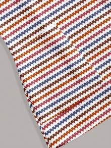 PopScrub Atasan Seragam Scrub Wanita dengan Motif Garis-Garis Warna-warni, Cocok untuk Rumah Sakit Anak dan Hewan Peliharaan - MultiWarna - View 4